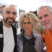 Ivan Gaete, John Ahearn and friend, Photo by Ed Alvarez