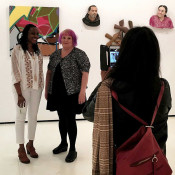 Bronx Now exhibition curators Laura James and Eileen Walsh, Photo by Scott Hisley