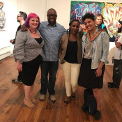 Curators Eileen Walsh and Laura James with Ron Kavanaugh and Franceska Alcantara