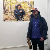 Danny Peralta with his photo of Norman Polite. Norman passed away in November.